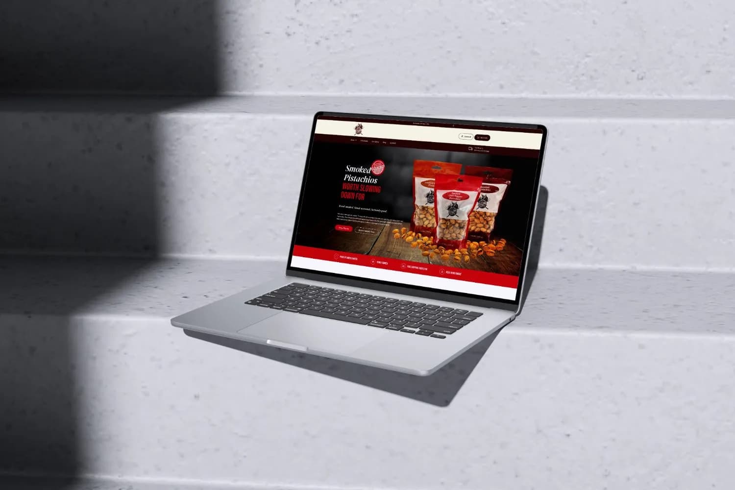 Timmy’s Pastime website shown on a laptop