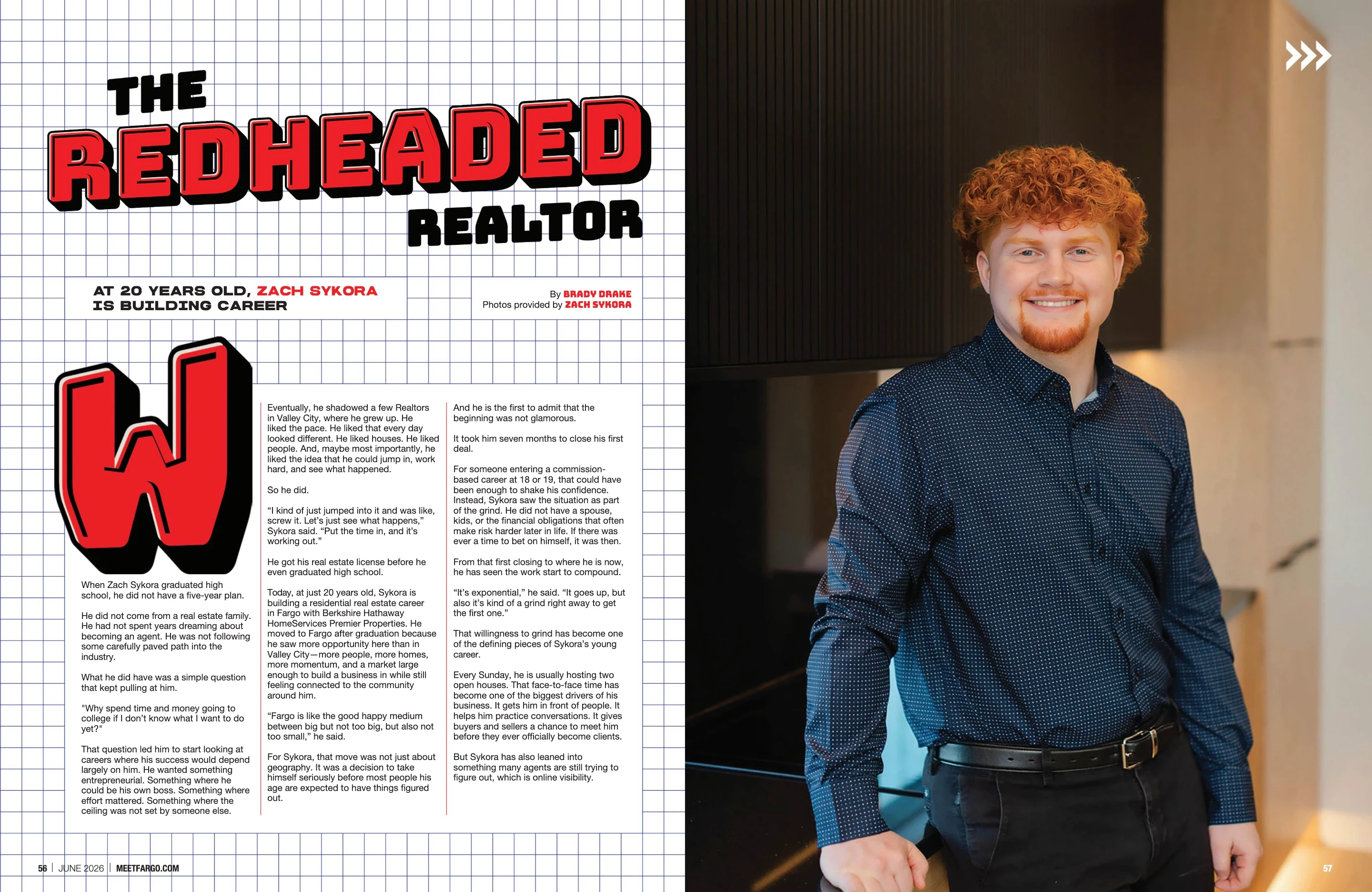 The Redheaded Realtor. Meet Fargo June 2026; original photography, page design and credits.