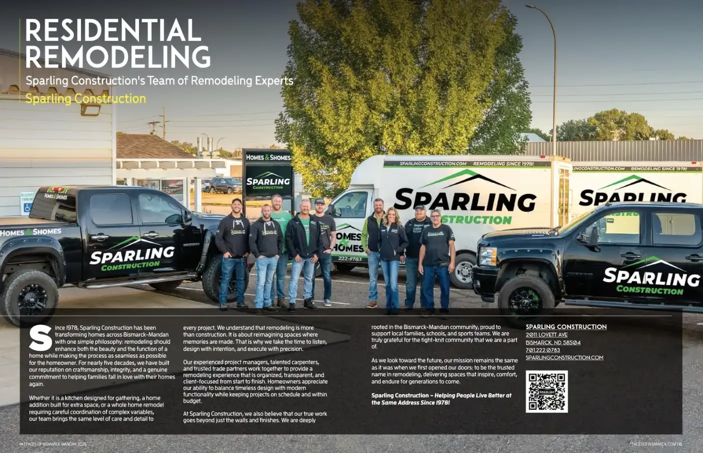 Sparling Construction. Faces of bismarck, 2025.