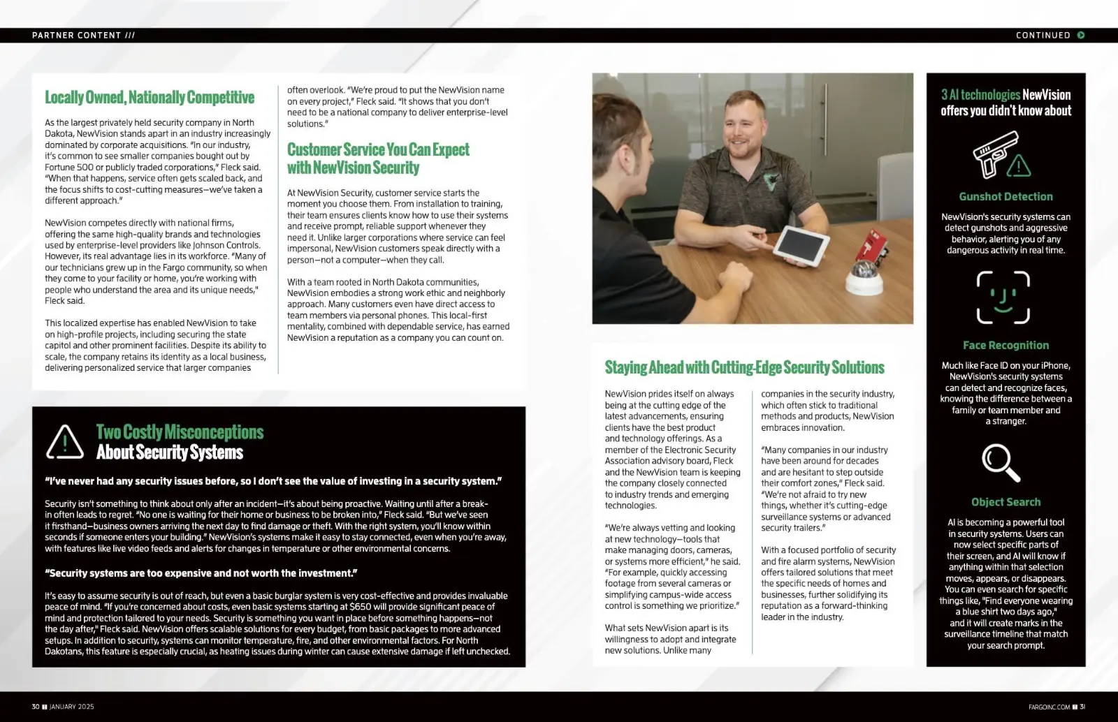 NewVision Security feature, pages 3–4