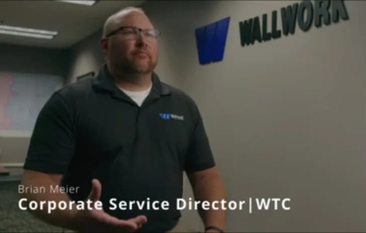 Still from a Wallwork commercial