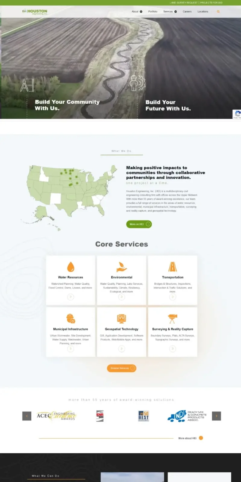 Houston Engineering website home page