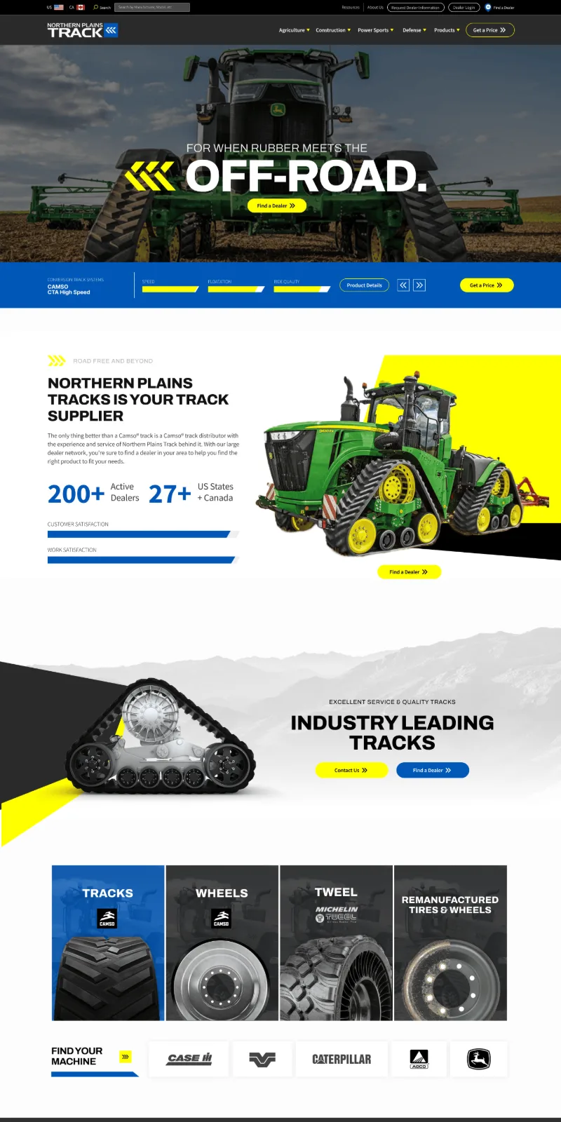 Northern Plains Track website home page