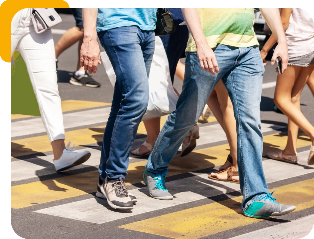 Addressable Streaming Tv Solutions A Group Of People Crossing A Street