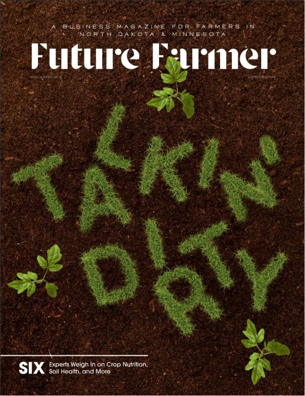 a magazine cover with text on the ground