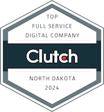 Minot, Nd Marketing Services A Hexagon Shaped Label With White Text
