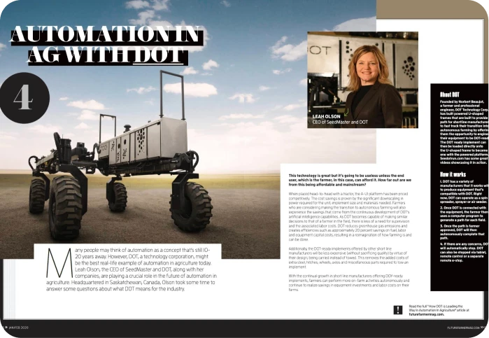 a woman on a large vehicle