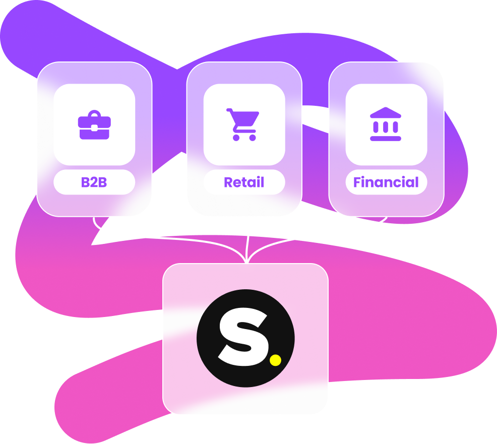 Business Sectors Connected By Graphics