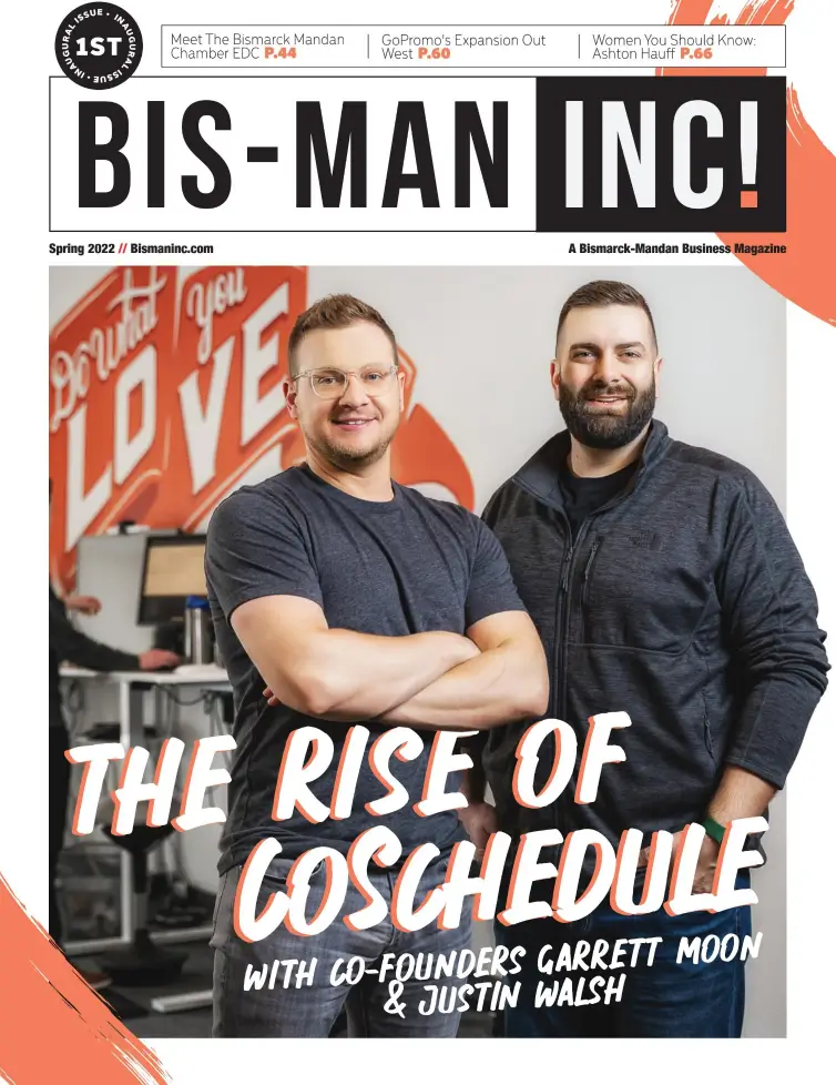 a magazine cover with two men standing together