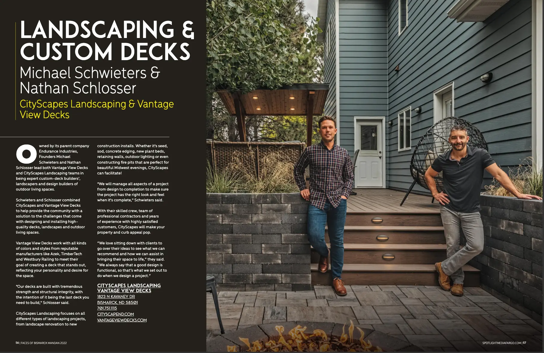 two men sitting on steps with chairs