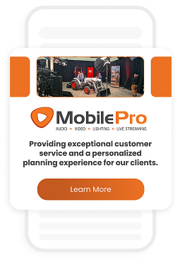 MobilePro event service advertisement