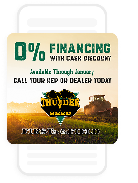 Promotional financing offer for Thunder Seed