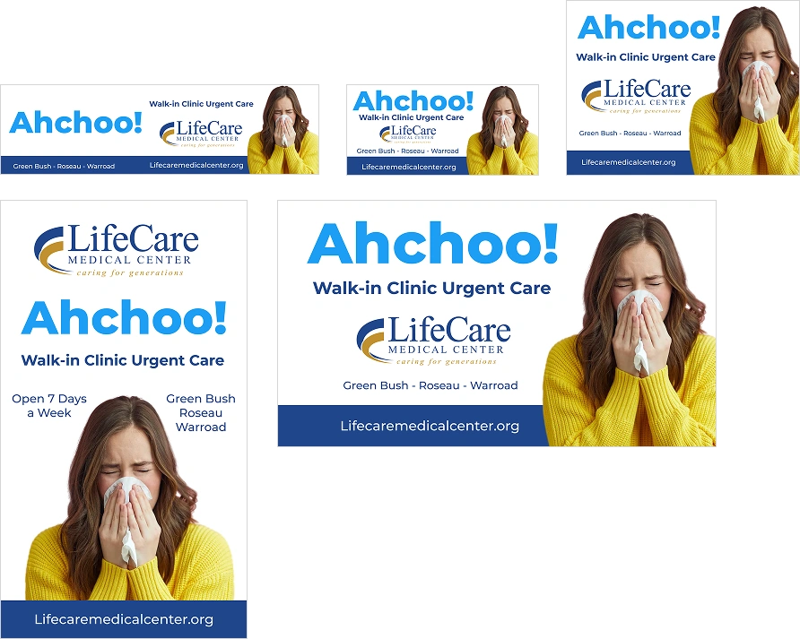 Urgent Care Advertisement With Contact Details.