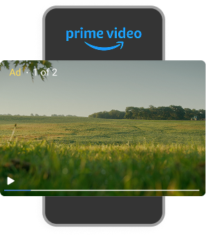 Green field with video overlay