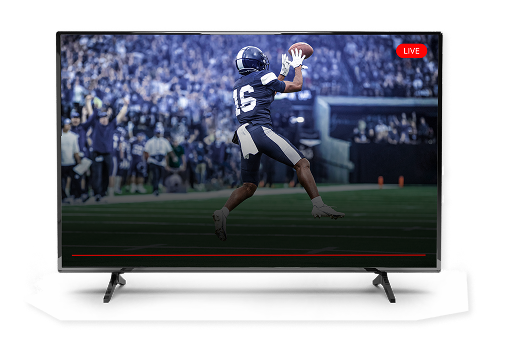 Football player catching a pass