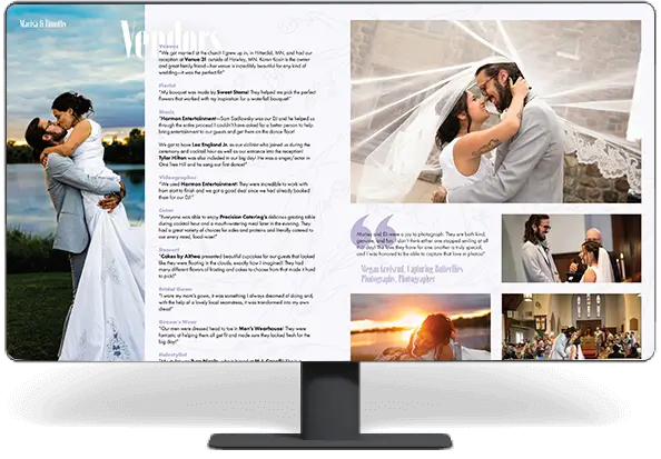 a computer screen with a couple of people