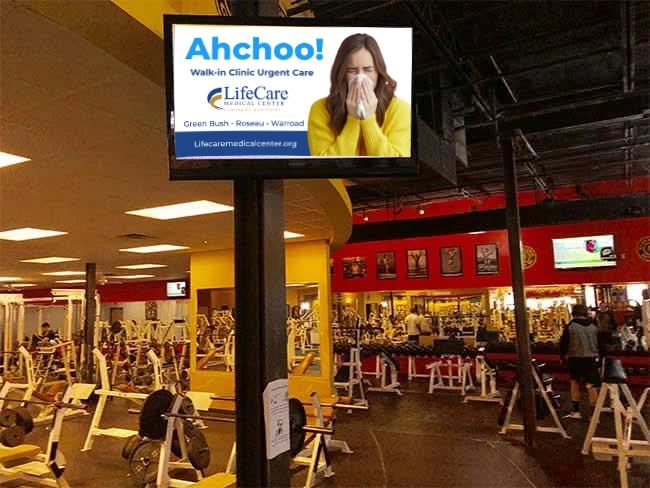 Urgent Care Advertisement In Gym