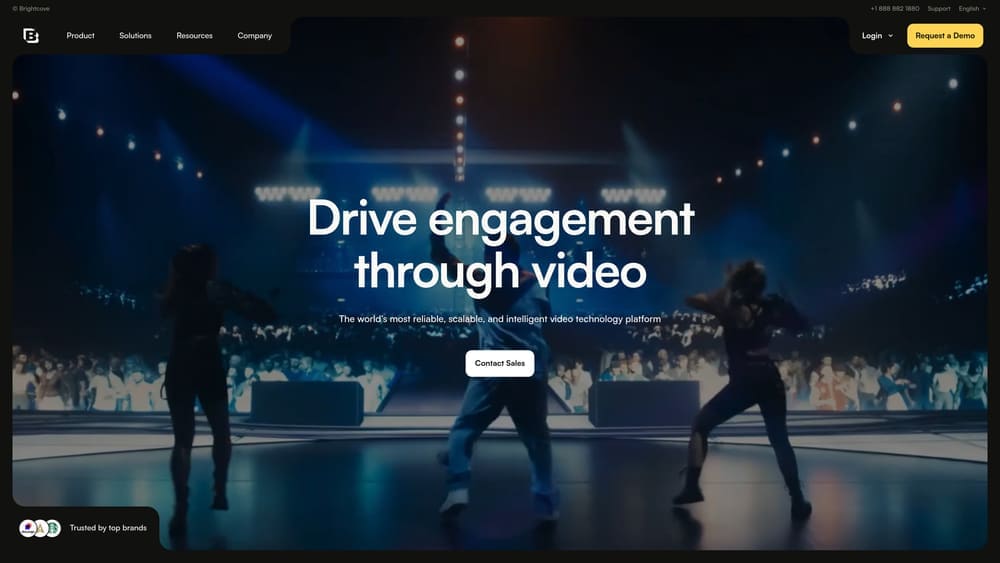 Screenshot Of Brightcove Website Homepage