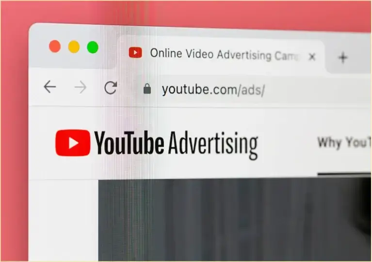 Close-Up Of A Web Browser Showing The Youtube Advertising Page At Youtube.com/Ads.